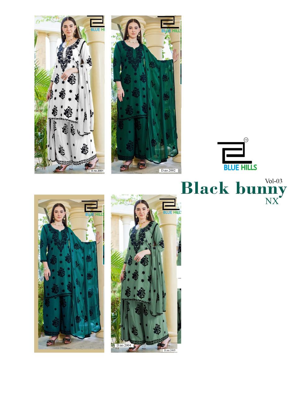 Blue hills black bunny vol 30 nx kurtis wholesale shop